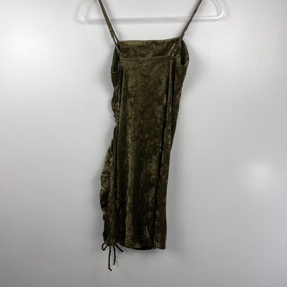 Wild Fable Crushed Velvet Green Mini Dress‎ NWT - Picture 8 of 9